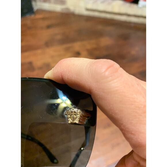 Versace Shield Sunglasses VE2119 1002/87 Black/Chrome/Grey Polarized UNISEX main image 7